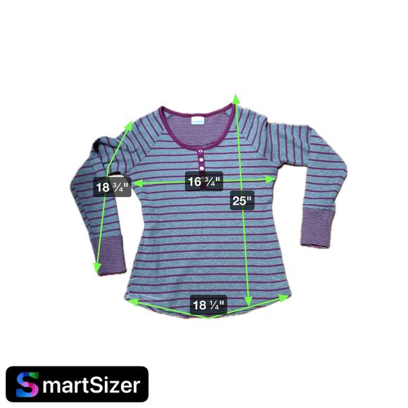 Columbia Purple and Blue Striped Blouse - Picture 2 of 5